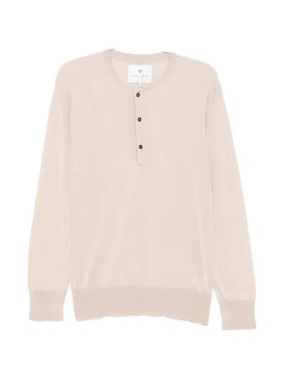 Seven Gauge Buttoned Sweater In Pink