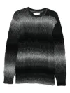 Seven Gauge Cable-knit Ombre Sweater In Multi