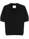 Seven Gauge Crepe Polo Shirt In Black