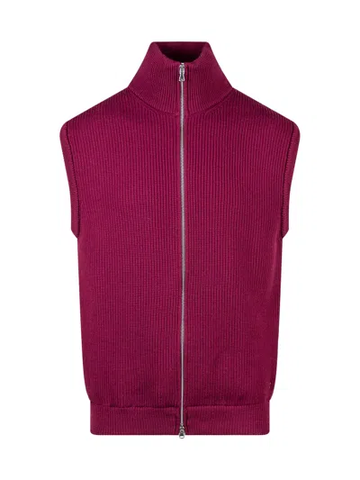 Seven Gauge Cozy Merino Gilet For Fall/winter 2025 In Bordeaux