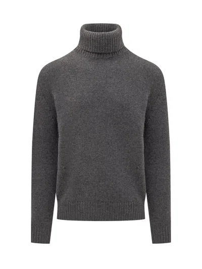 Seven Gauge Cozy Merino Sweater In Grigio
