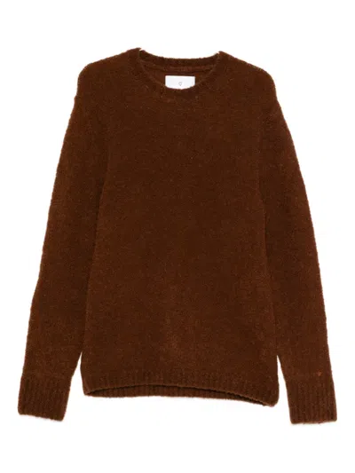 Seven Gauge Crew-neck Jumper In Brown