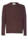 Seven Gauge Crew-neck Long-sleeve Sweater In Brown