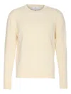 Seven Gauge Crew-neck Long-sleeve Sweater In White