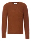 Seven Gauge Crew-neck Long-sleeves Sweater In Brown