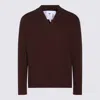 Seven Gauge Dark Brown Wool Knitwear In Brown