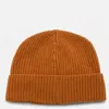 Seven Gauge Camel Wool Beanie In Brown