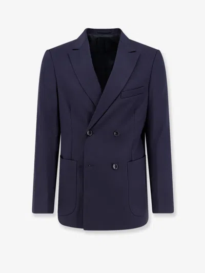 Seven Gauge Light Wool Blazer In Blue
