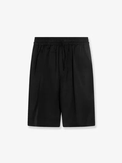 Seven Gauge Light Wool Shorts In Black