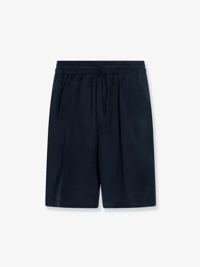 Seven Gauge Light Wool Shorts In Blue