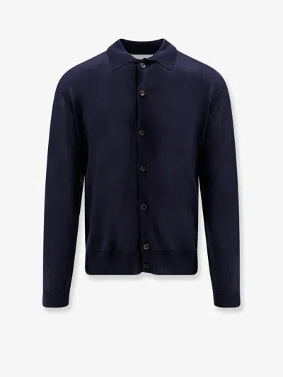 Seven Gauge Lyocell Cardigan In Blue