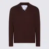 Seven Gauge Dark Brown Wool Knitwear In Brown