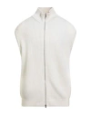 Seven Gauge Man Cardigan Ivory Size 6 Wool In White