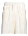 Seven Gauge Man Shorts & Bermuda Shorts White Size 4 Wool In White
