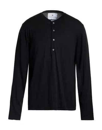 Seven Gauge Man Sweater Black Size 5 Wool, Silk