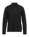 Seven Gauge Man Sweater Black Size 6 Wool, Silk In Black