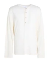 Seven Gauge Man Sweater Cream Size 4 Wool, Silk In White