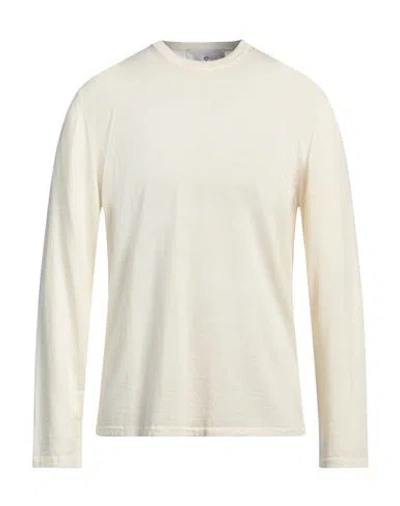 Seven Gauge Man Sweater Ivory Size 5 Wool, Silk In Neutral