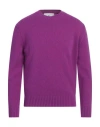 Seven Gauge Man Sweater Purple Size 2 Wool