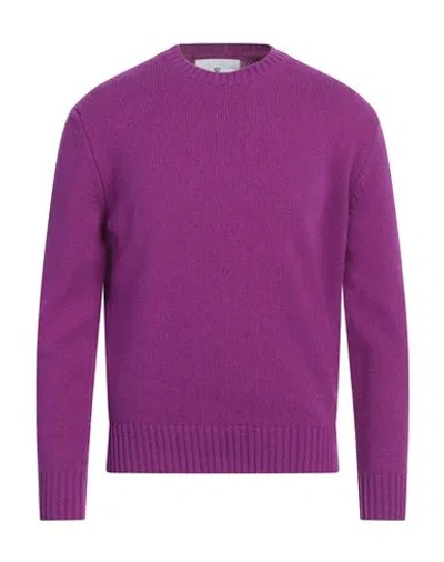 Seven Gauge Man Sweater Purple Size 2 Wool