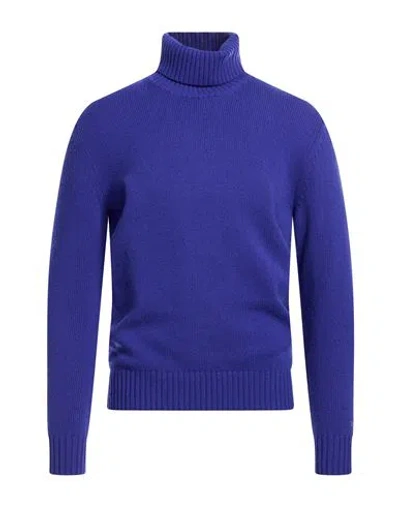 Seven Gauge Man Turtleneck Blue Size 3 Wool