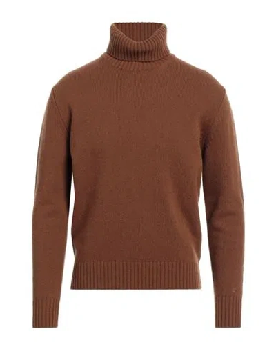 Seven Gauge Man Turtleneck Brown Size 1 Wool