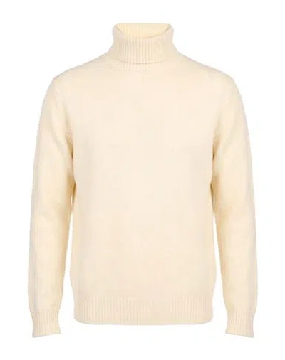 Seven Gauge Man Turtleneck Ivory Size 6 Wool In Gray