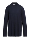 Seven Gauge Man Turtleneck Midnight Blue Size 6 Wool, Silk
