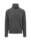 Seven Gauge Turtleneck Sweater In Grigio