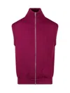 Seven Gauge Merino Vest In Bordeaux