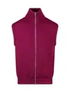Seven Gauge Merino Vest In Red