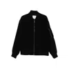 Seven Gauge Wool Bomber Jacket In Black