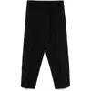 Seven Gauge Raised-seam Trousers In Black