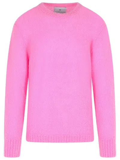 Seven Gauge Pink Virgin Wool Blend Sweater
