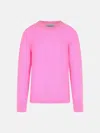 Seven Gauge Pink Virgin Wool Blend Sweater In Pink