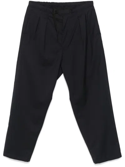 Seven Gauge Pleated Trousers In Blue