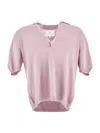 Seven Gauge Polo Shirt In Pink
