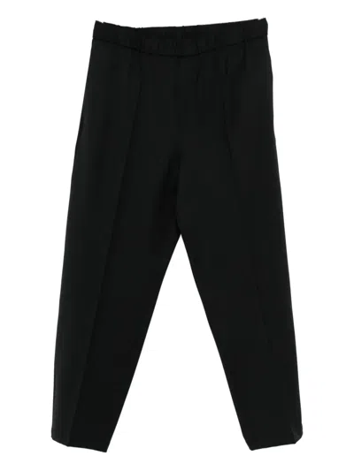 Seven Gauge Pressed-crease Trousers In Black