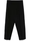 Seven Gauge Raised-seam Trousers In Black