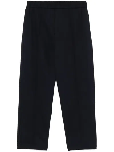 Seven Gauge Raised-seam Trousers In Blue