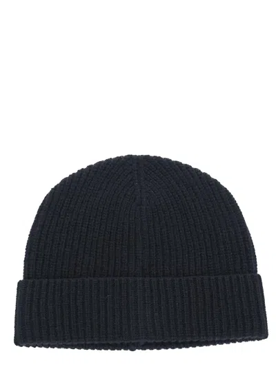 Seven Gauge Ribbed Beanie In Nero