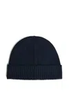 Seven Gauge Ribbed Beanie In Blue