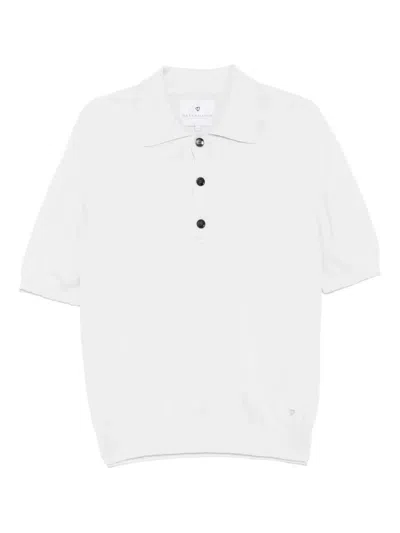 Seven Gauge Ribbed-trim Polo Shirt In White