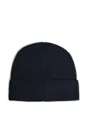 Seven Gauge Ribbed Turn-up Beanie In Brown