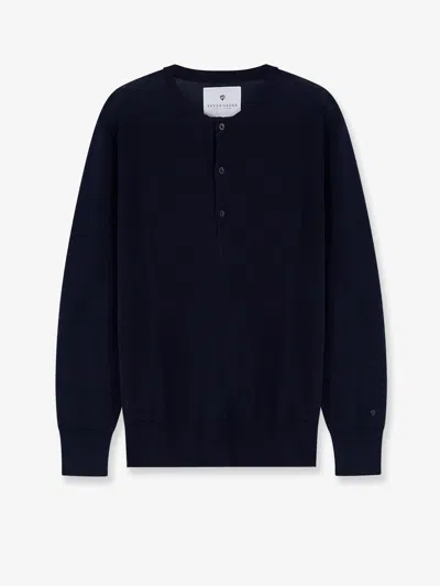 Seven Gauge Serafino Lyocell Sweater In Blue