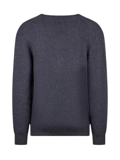 Seven Gauge Soft Knit Merino Sweater In Grigio