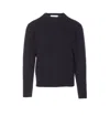 Seven Gauge Crewneck Sweater In Black