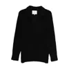 Seven Gauge Fabric Sweaters In Black