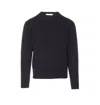Seven Gauge Crewneck Sweater In Black