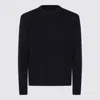 Seven Gauge Dark Blue Wool Knitwear In Blue
